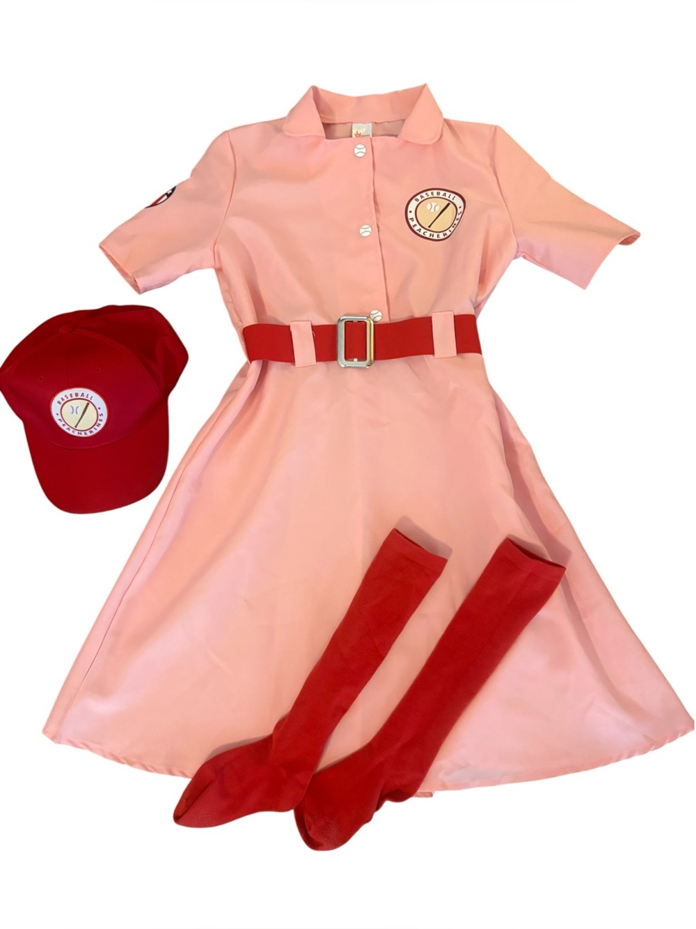 Rockford Peach Inspired Baseball Costume A League Of Their Own Kids Large
